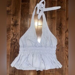 Vici Blue Halter Crop Top